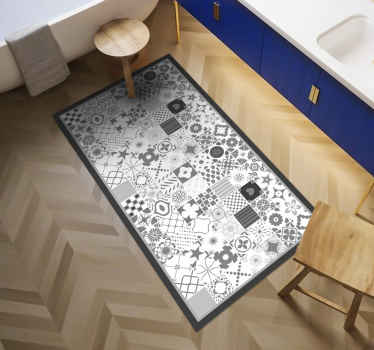 Tapis salle de bain carrelage gris Trujillo - TenStickers