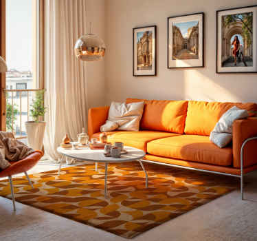 Retro stue vinylteppe - Tenstickers