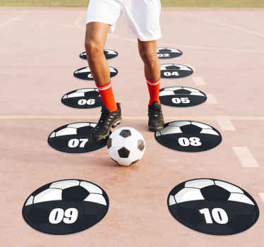 Voetbal trainingspakket vinyl tapijt tiener - TenStickers