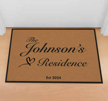 Family Carpet With Name Entrance Hall Floor Mat - TenStickers