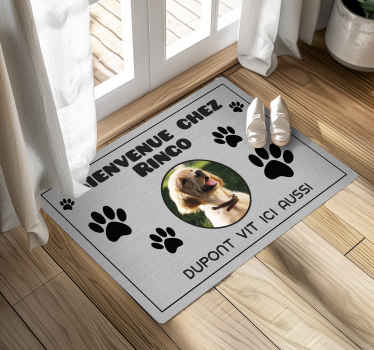 Tapis vinyle entrée bienvenue dans la maison de mon animal - TenStickers