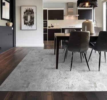 Vinyl Teppich Esszimmer grauer betoneffekt - TenStickers