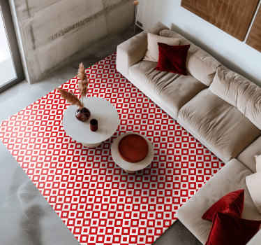 Tapete vinílico vermelho motivo de diamante - TenStickers