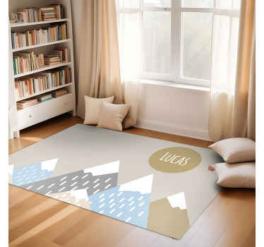 Személyre szabható hegyi táj Vinil szőnyeg nevekkel - TenStickers