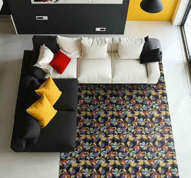 Vinyl Teppich Blumen tropisch botanisch - TenStickers