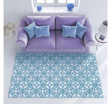 Vinil podovi plava geometrijski tirkizni uzorak - TenStickers