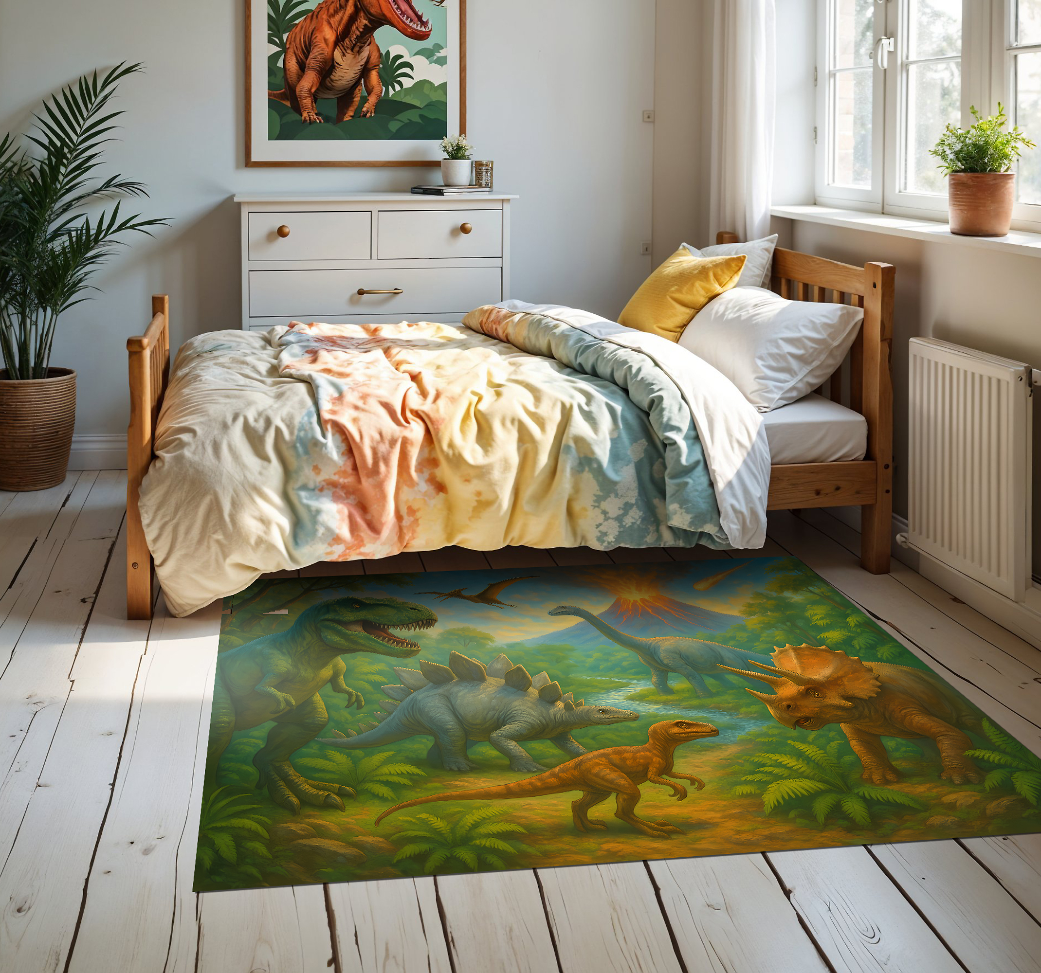Tapis vinyle animal extinction des dinosaures