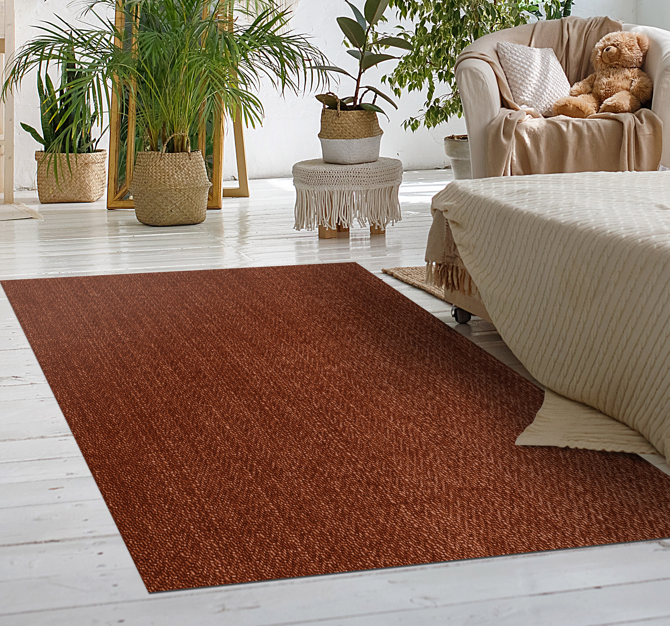 Alfombra vinílica imitación trenzado