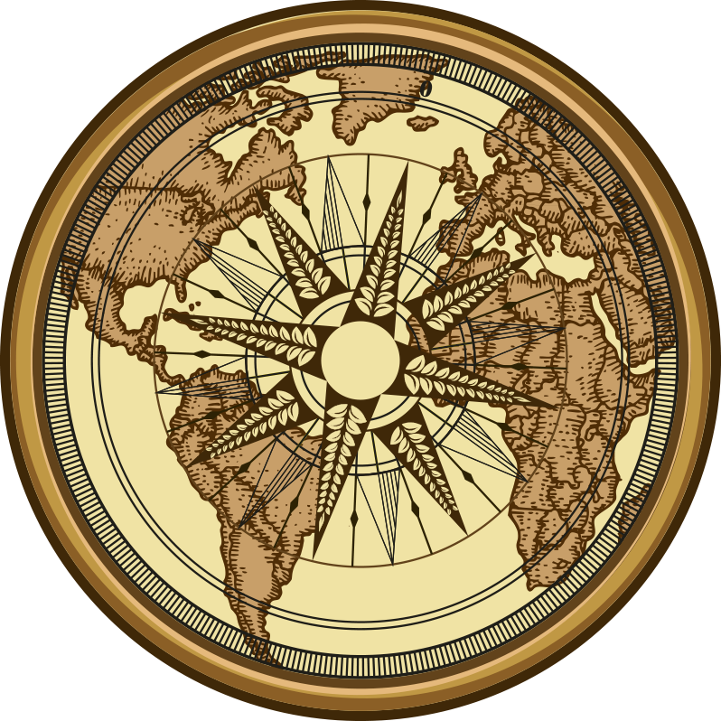 Tenstickers Ronde vintage wereldkaart vinyl tapijt