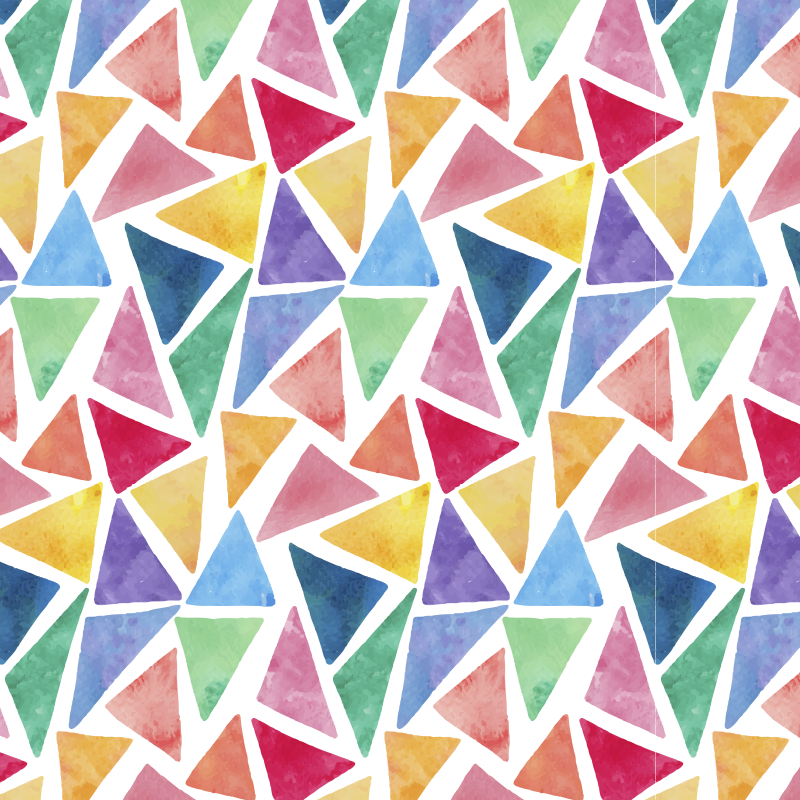 Alfombra de pvc de triángulos en tonos pastel - TenVinilo