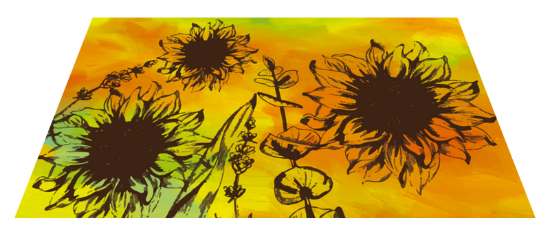 Bunter blumen Vinyl Teppich - TenStickers