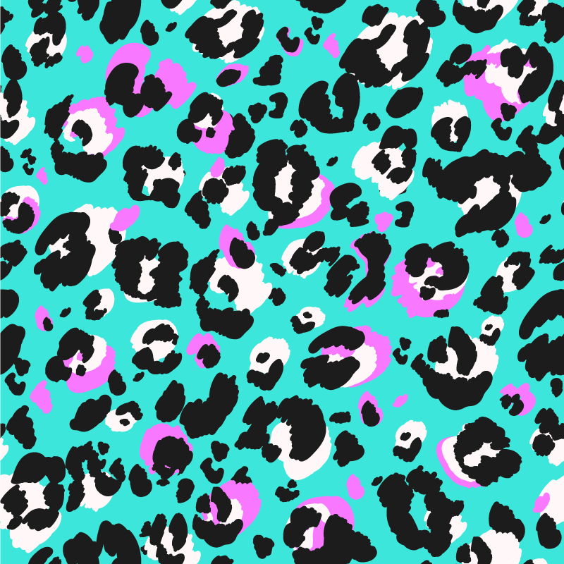 Neon Leopard Print animal print - TenStickers