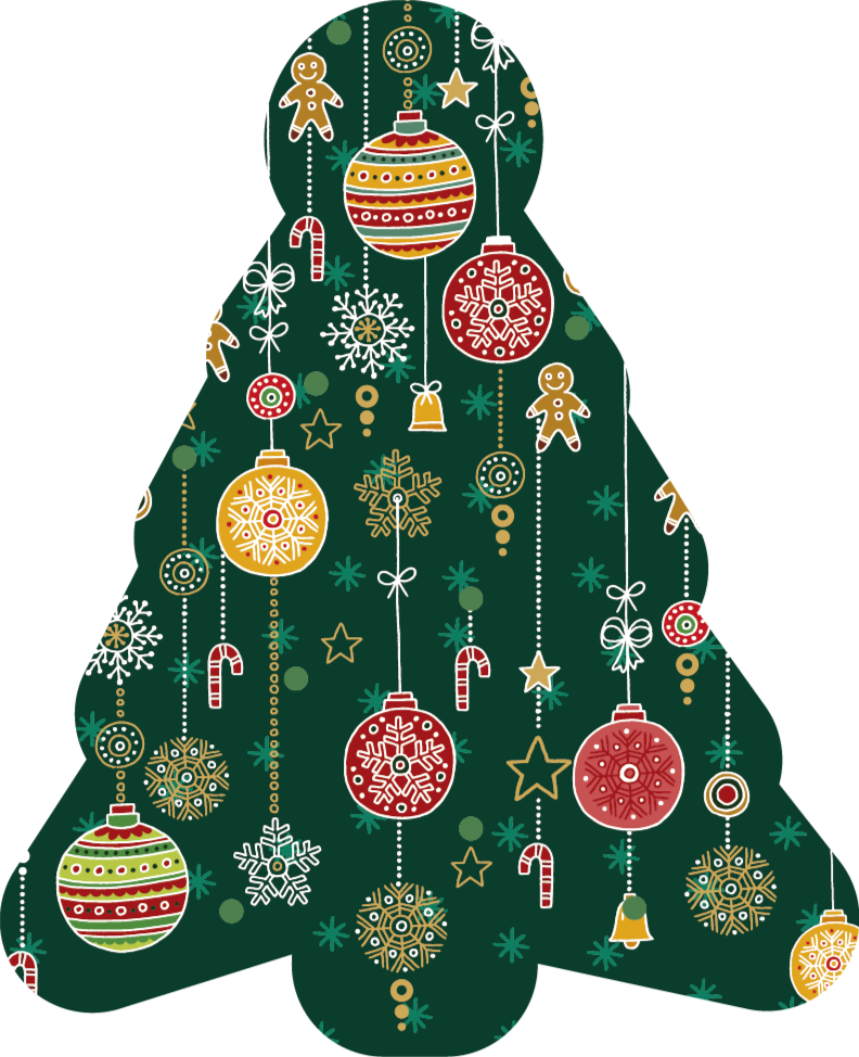 Hanging Christmas Ornaments Christmas Tree Mat Tenstickers