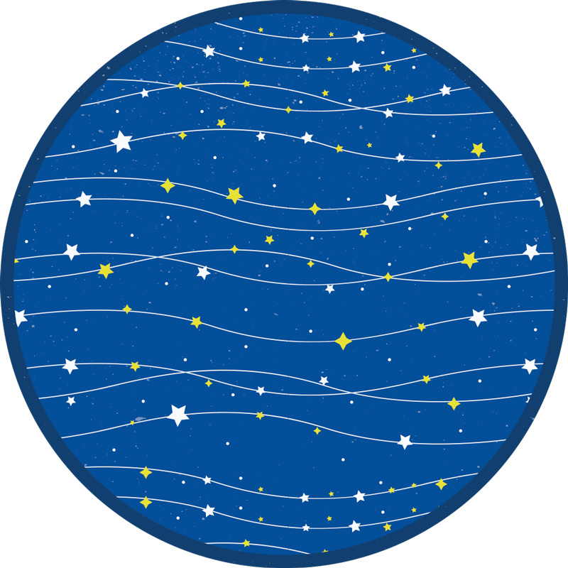 Blue Stars Decorative Stickers - TenStickers