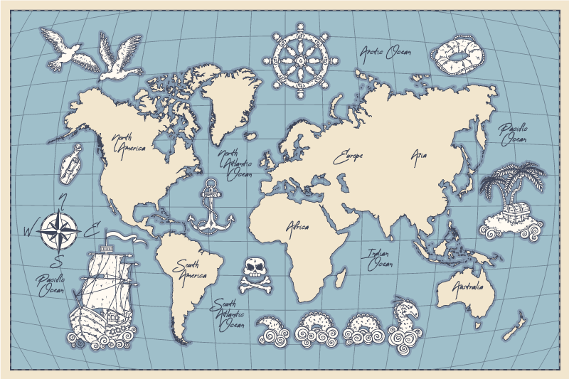 Tapis Map Monde Original - La Carte Du Monde