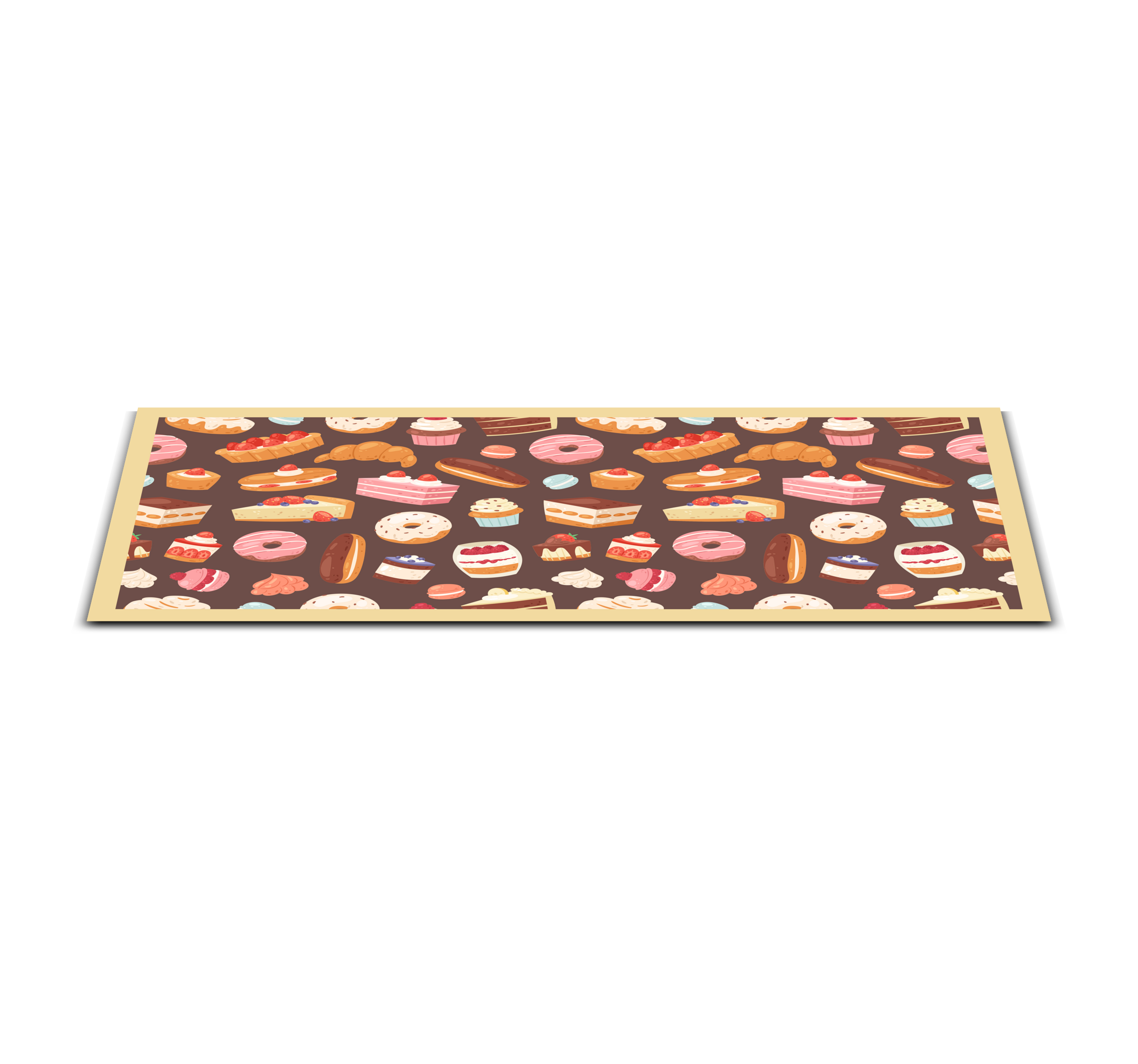 Sweet Treats Pattern kids vinyl rug - TenStickers