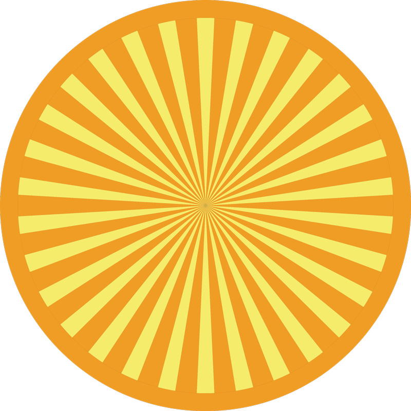 Sticker pour sol, carrelage adhésif à l'unité Sun, cercles et ronds colorés