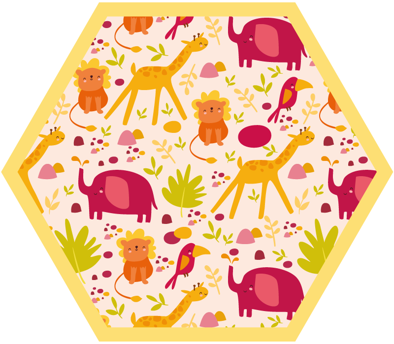 African wild animals kids vinyl carpet - TenStickers