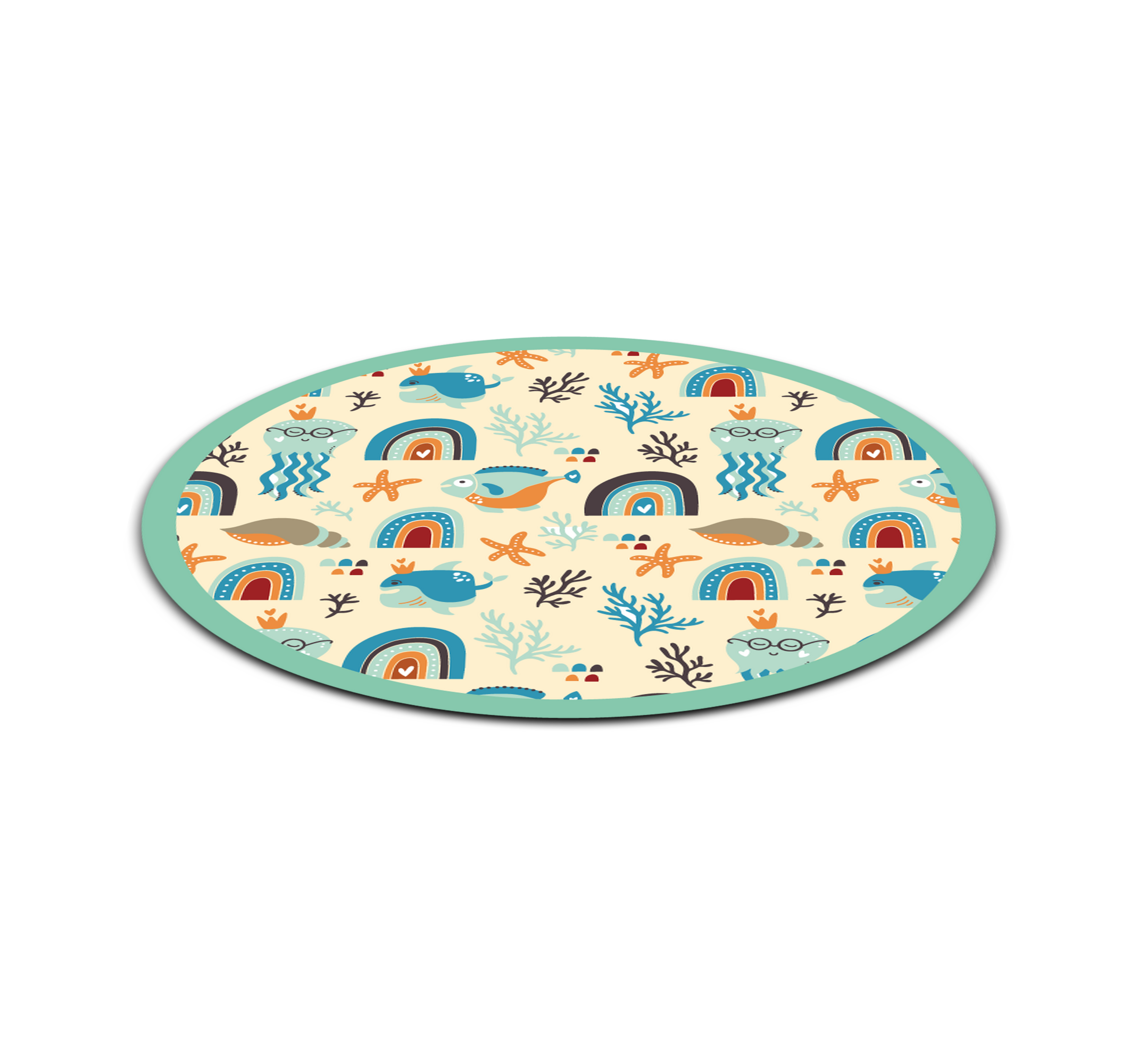 Sea Life Playtime kids vinyl rug