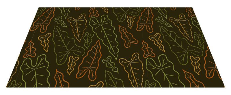 Big tropical leaves flower rug - TenStickers