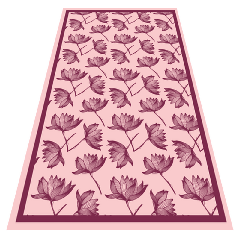 Lotus pembe tonları çiçek halı - TenStickers