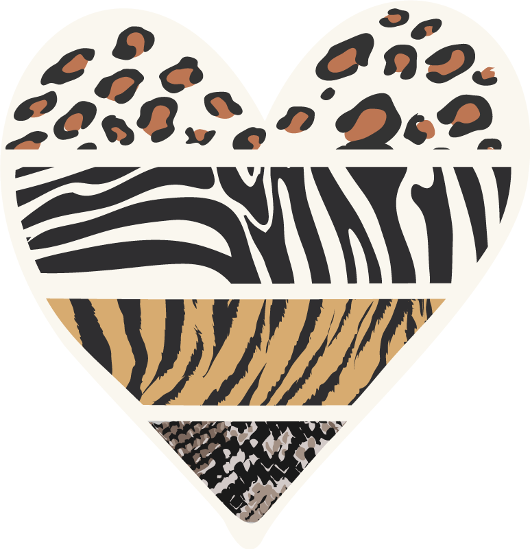 Animal Print With Heart Animal Print Carpet TenStickers