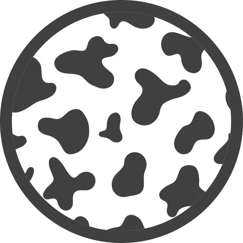 Black and White Cow Print vinyl rug