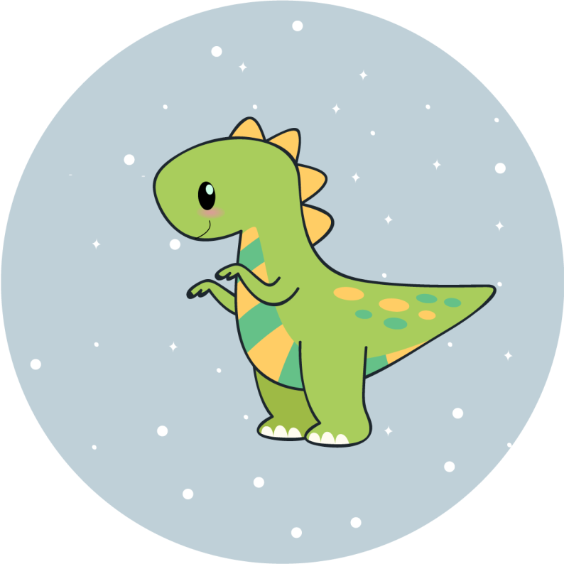5pc Dessin animé en forme de dinosaure En forme de boule de neige