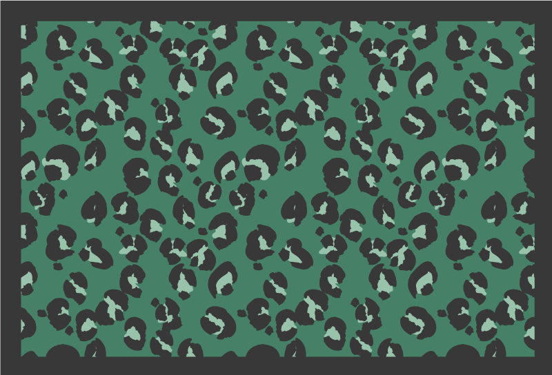 Sage Green Geometric Leopard Print, Yoga Mat