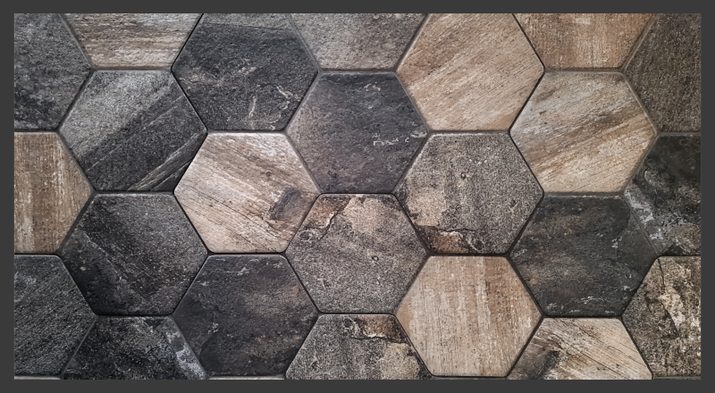 Tapis de sol antidérapant de luxe oriental hexagonal, carreaux de