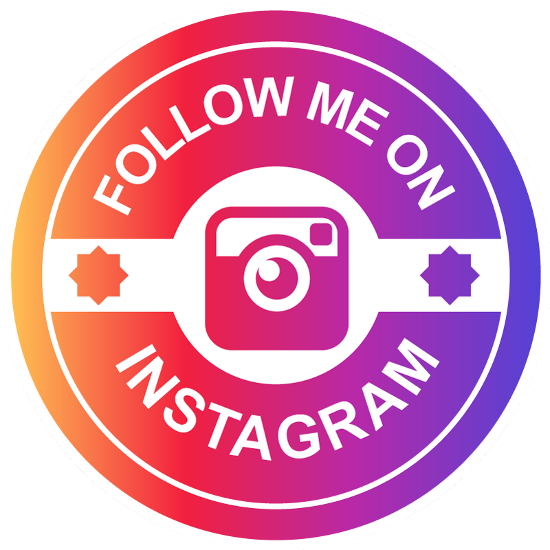 Follow Me On Instagram Circle Custom Rug Tenstickers