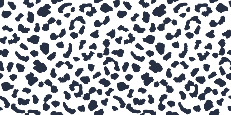 White leopard print carpet - TenStickers