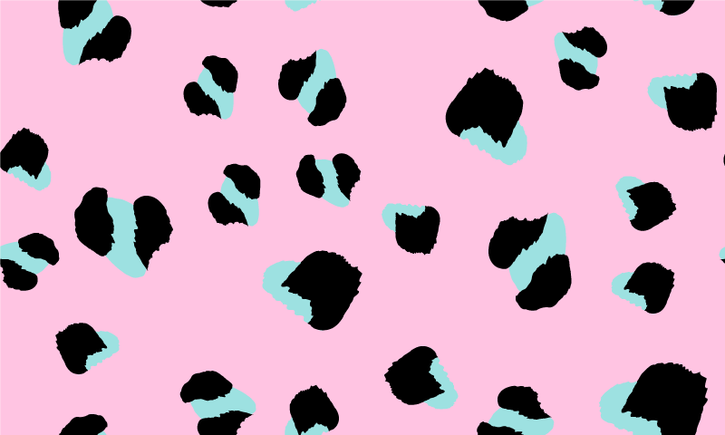 Pink leopard print carpet - TenStickers