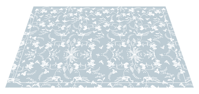 Botanical vintage style vinyl rug TenStickers