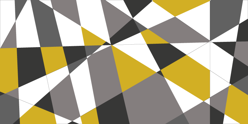 Alfombra de vinilo nórdica Triángulos amarillos y grises sobrios