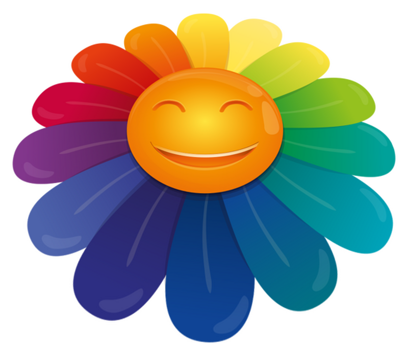 Smiley Flower Print kids rug