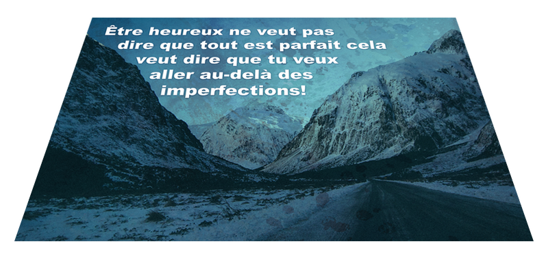 Tapis Vinyl Citation Route Vide Et Montagnes Avec De La Neige Tenstickers