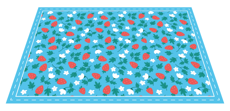 Colorful fruits and flower pattern kitchen flooring TenStickers