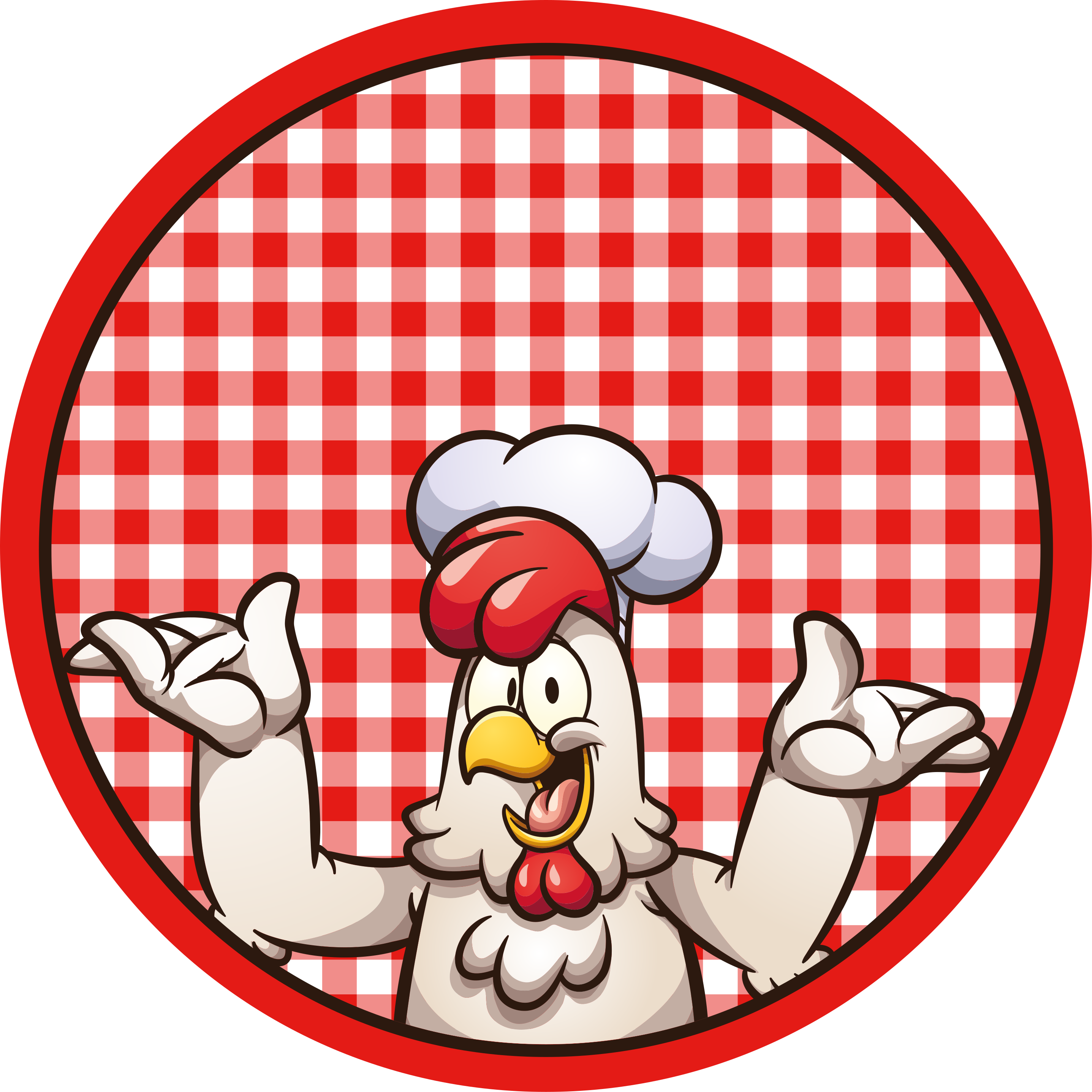 Alfombra vinílica de animales Cocinero de pollo de dibujos animad -  TenVinilo