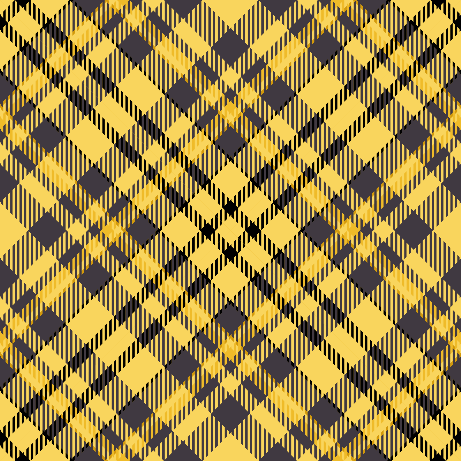Tapete quadrado de padrão xadrez branco e amarelo - TenStickers