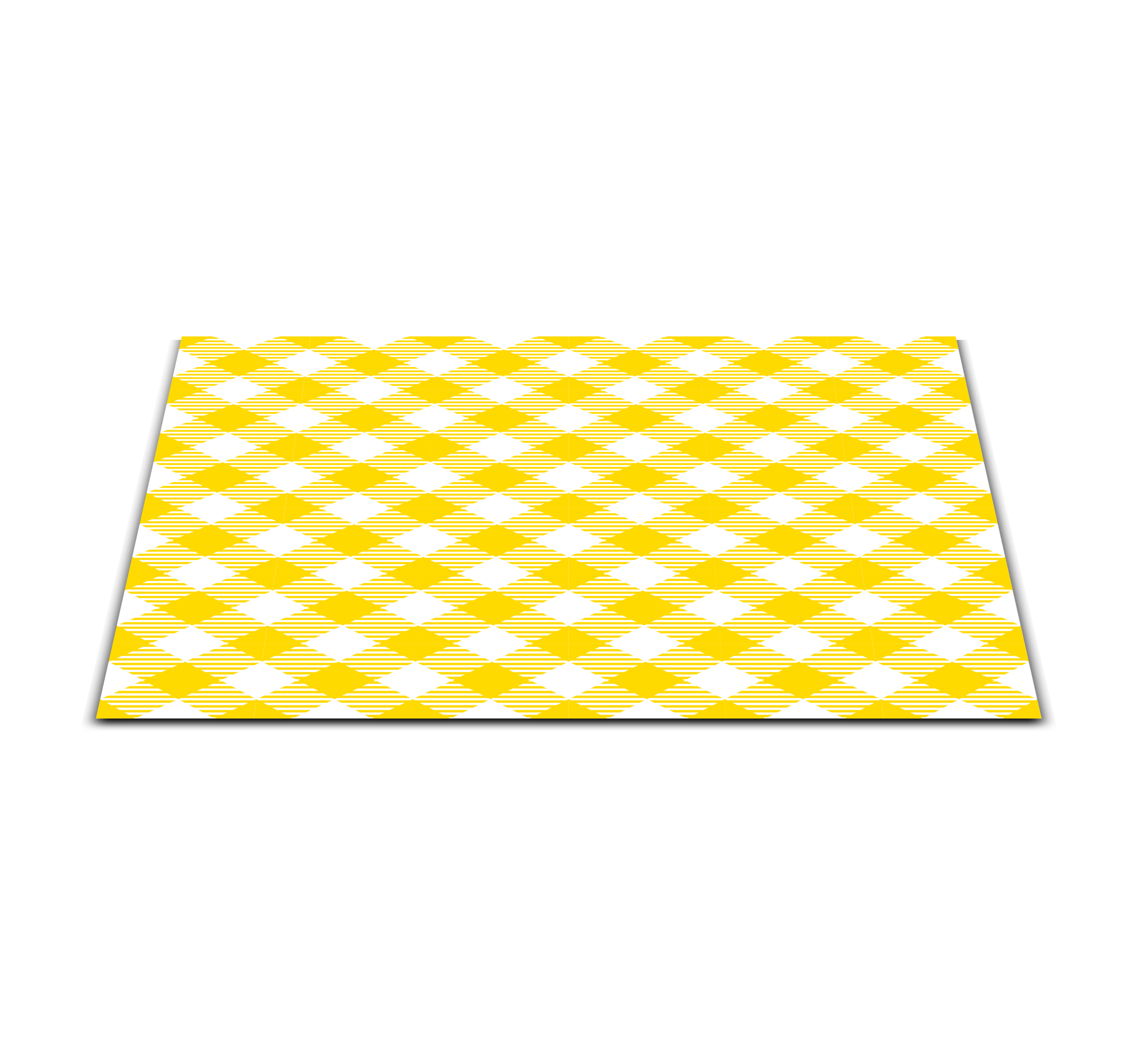 Yellow plaid pattern living room carpet - TenStickers