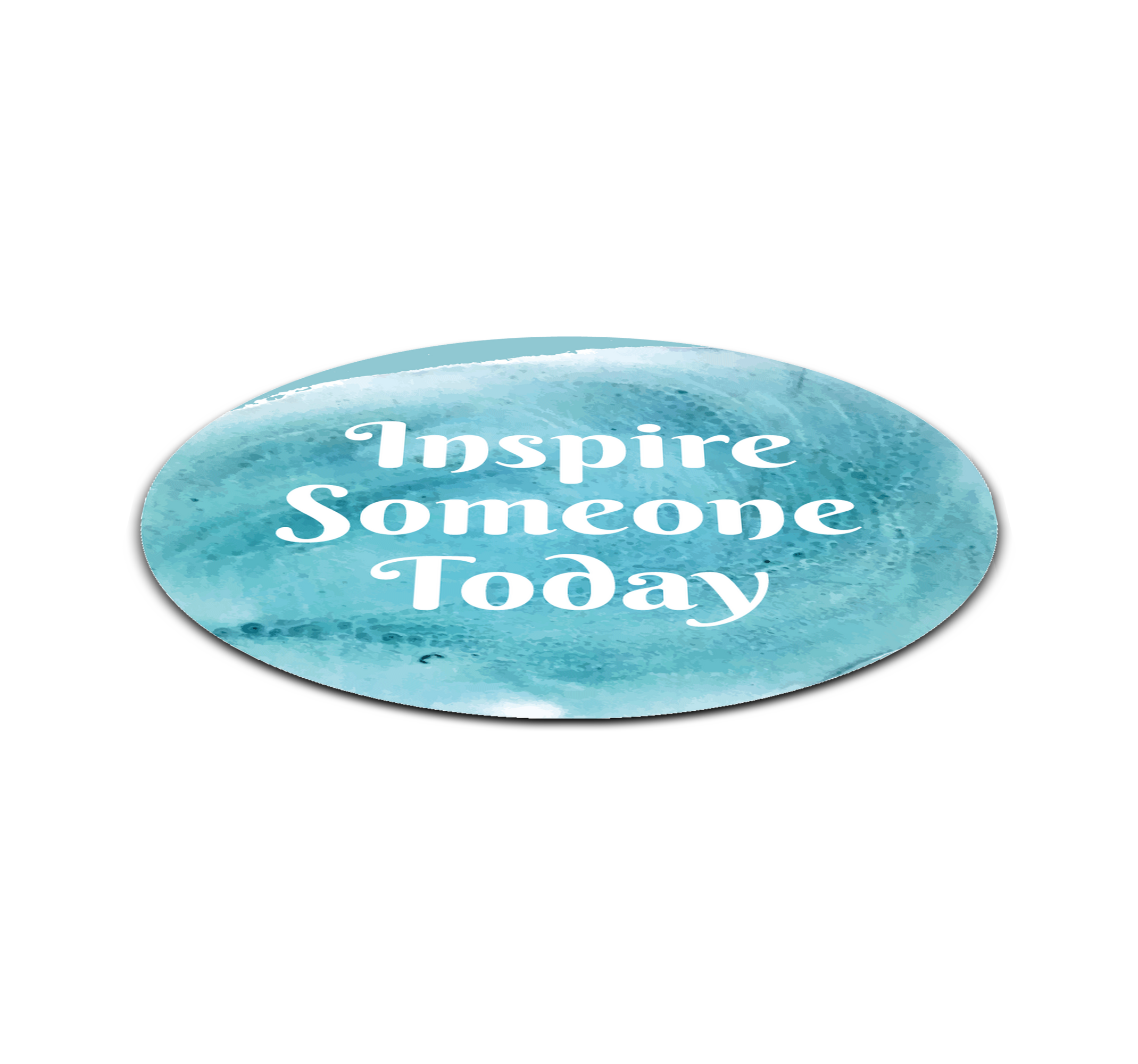Inspirere nogen i dag akvarel cirkulært tæppe - TenStickers