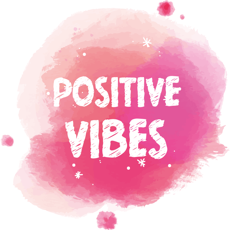 Tapis Vinyl Avec Citation Ondes Positives A L Aquarelle Tenstickers