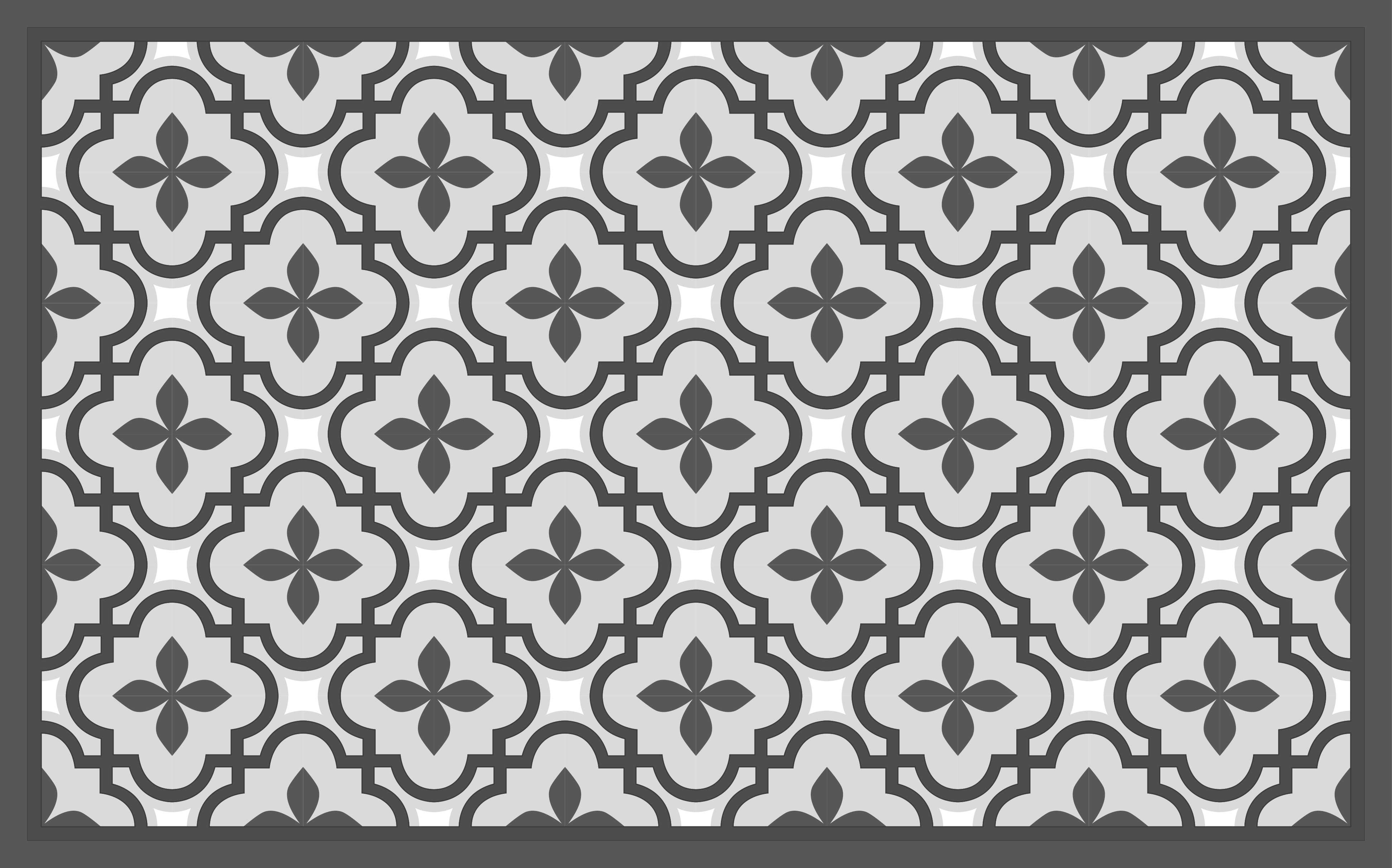 Stickers carrelage 15 x 15 cm - Motif floral noir et blanc