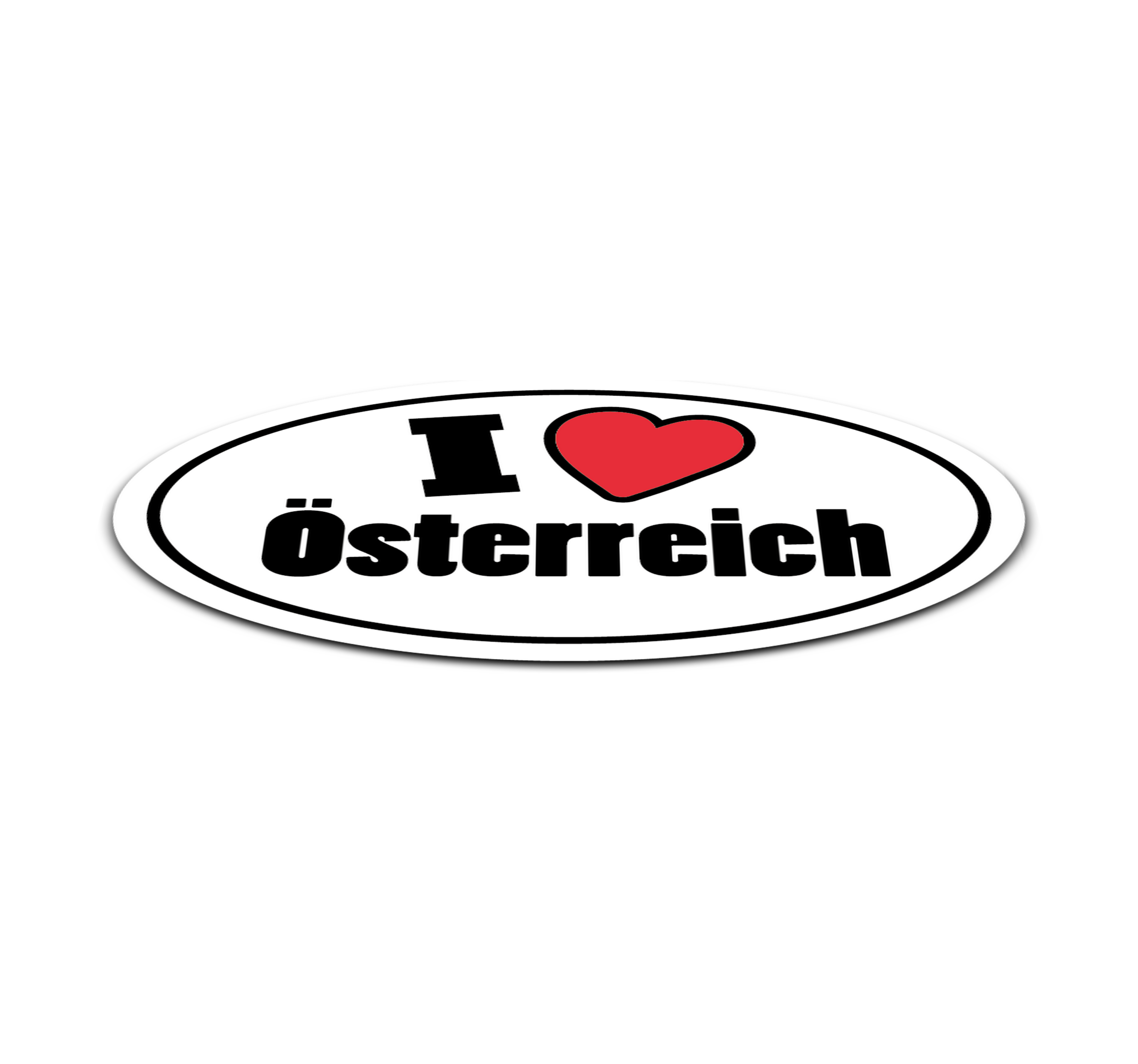 Vinylteppich Text Rotes herz und ich liebe Österreich phrase TenStickers