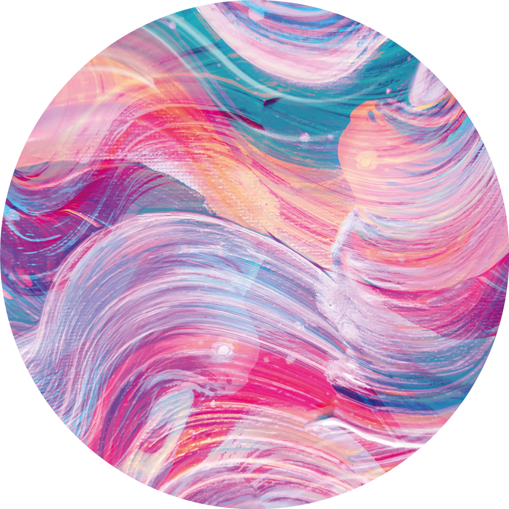 Colorful oil paint strokes circular mat - TenStickers