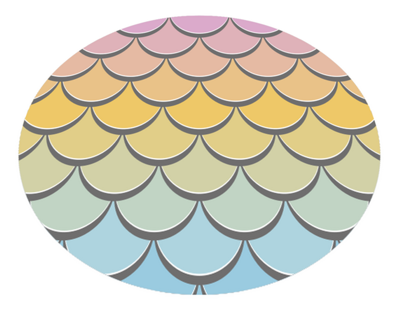 Original fish scale pattern circular mat TenStickers