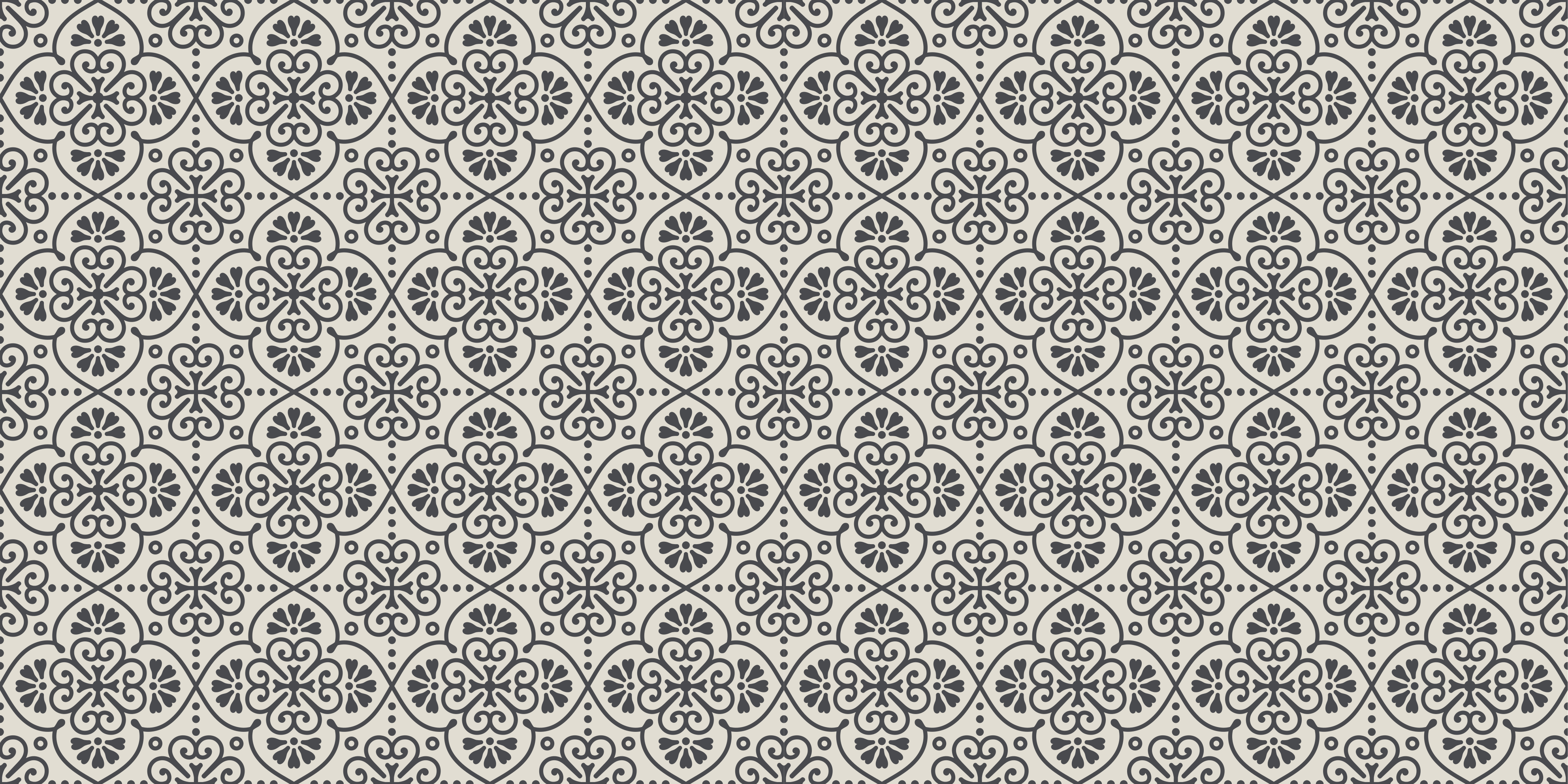 Black white and beige tile vinyl carpet tile mat - TenStickers