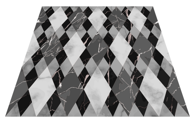 черный и белый мраморный квадратный коврик для плитки - TenStickers