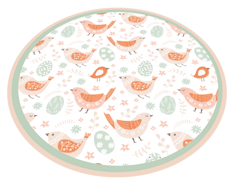 Minimalistic nordic little birds kids vinyl carpet - TenStickers